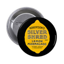 Vintage Lemon Marmalade Label Button