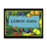 Vintage Lemon Soda Label postcards