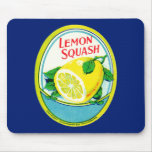 Vintage Lemon Squash Label mousepads