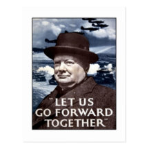 Vintage Let Us Go Forward Together Poster Post Cards