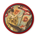 Vintage Liberty_Round Magnet