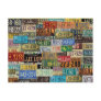 Vintage License Plates Post Cards