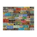 Vintage License Plates postcards