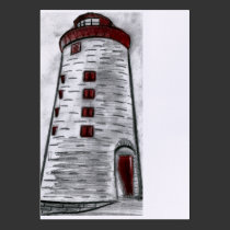 Vintage Lighthouse Sketch business cards