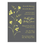 Vintage Lily Wedding Invitation
