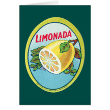 Vintage Limonada Label Greeting Card