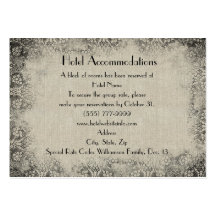 Vintage Linen Black Lace Hotel Enclosure Insert Business Card Templates