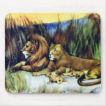 Vintage Lions Mouse Pad mousepads