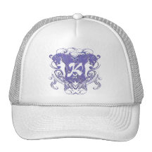 Vintage Lions with Swirls 4 Heads and Circle Swirl Trucker Hat