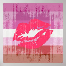 Vintage Lipstick Lesbian Pride Poster