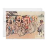 Vintage Litho Drawing Bicycle Race invitations