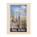 Vintage Litho Travel ad Milan Italy postcards