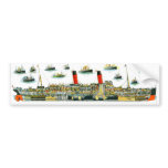Vintage Lithograph British Ocean Liner RMS Caronia bumper stickers