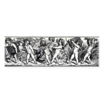 Vintage Little Book Carrying Cherubs Bookmark