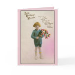 Vintage little boy best birthday wishes cards