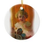 Vintage Little Girl and Doll Ornament