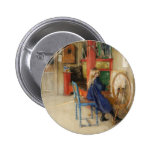 Vintage Little Girl at Spinning Wheel