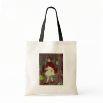 Vintage Little Red Riding hood Illustration Tote Bag