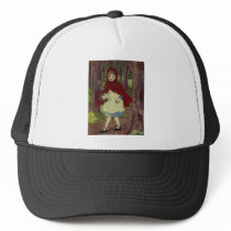 Vintage Little Red Riding hood Illustration Hat
