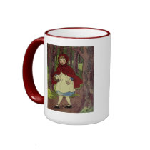 Vintage Little Red Riding hood Illustration Mug