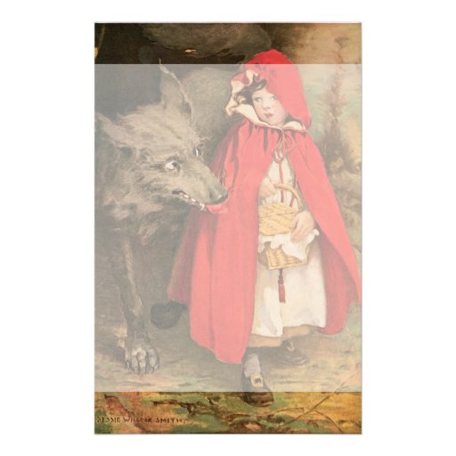 Vintage Little Red Riding Hood Jessie Wilcox Smith Stationery