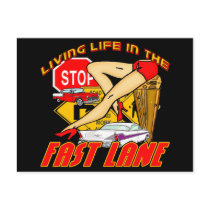 Vintage Living Life In The Fast Lane Post Cards