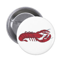Vintage Lobster Pinback Button
