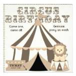 Vintage Look Custom Circus Birthday Invitation