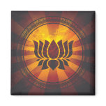 Vintage Lotus Flower Print magnets