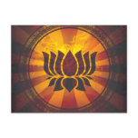 Vintage Lotus Flower Print postcards