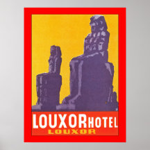 Vintage Louxour Hotel Egypt Poster