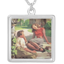 Vintage Love and Romance College Coed Students Custom Jewelry