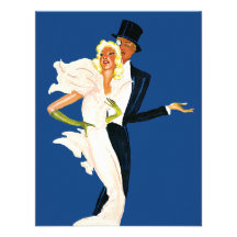 Vintage Love and Romance, Modern Wedding Couple Invitation