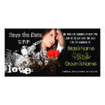 Vintage Love Birds Save the Date  Your Photo Photo Greeting Card