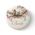 Vintage Love Birds Wedding Badges buttons
