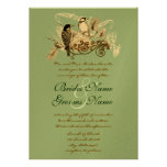 Vintage Love Birds Wedding Invitation