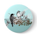 Vintage Love Birds Wedding Invitation buttons