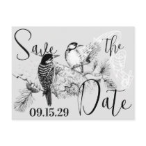 Vintage Love Birds Wedding Invitation
