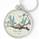 Vintage Love Birds Wedding Key Chain keychains