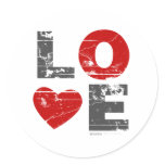 Vintage Love Heart Valentines Day urban romantic Sticker