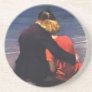 Vintage Love on the Beach Drink Coaster