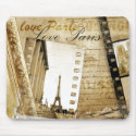 Vintage Love Paris Mouse Pad mousepads