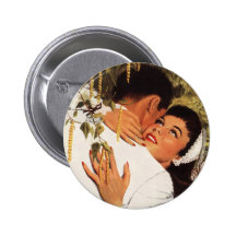 Vintage Love Romance, Couple in a Loving Embrace Pins