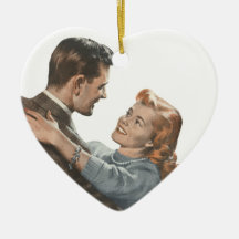 Vintage Love Romance Newlyweds Shall We Dance? Ornaments