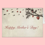 Vintage Love Tree Happy Mother's Day Greeting cards