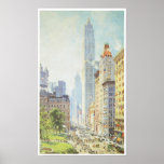Vintage Lower Broadway in Wartime Poster