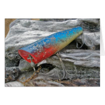 Vintage Lure Blue Streak Tackle Co Waltham MA Cards