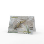 Vintage Lure Jointed Pikie Christmas Card