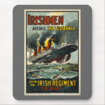 Vintage Lusitania Poster  (Irish Recruiting) mousepads
