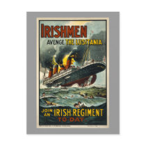 Vintage Lusitania Poster  (Irish Recruiting)